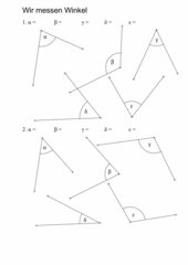 WINKEL - Winkel messen (Poster + Merkblatt) – Unterrichtsmaterial im Fach  Mathematik