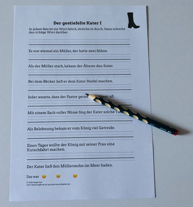 100 Blatt Motivpapier-5112 DIN A4 Briefpapier Märchen gestiefelte Kater Kinder 